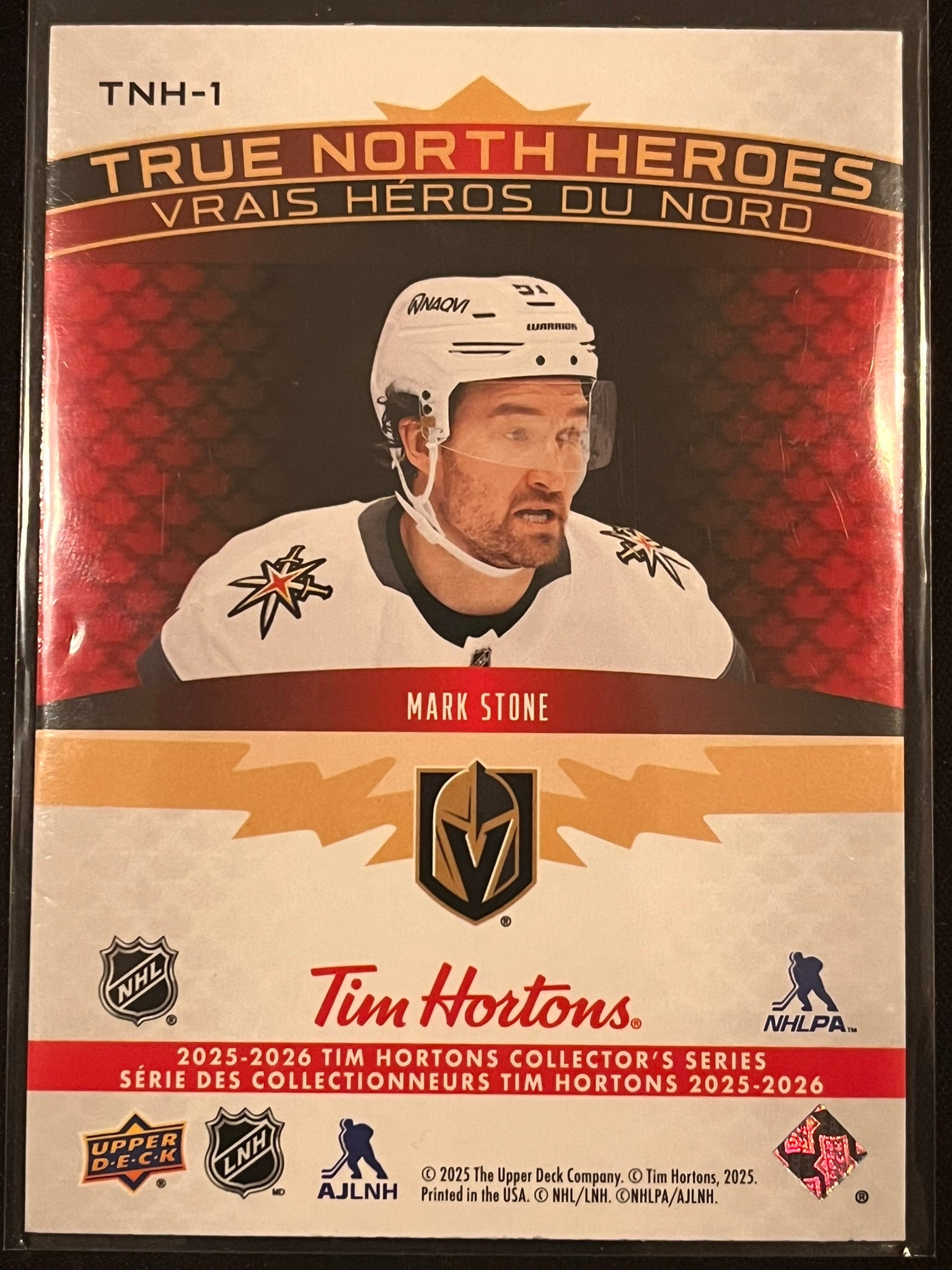 2025 - 2026 Tim Hortons Collector's Series Insert #TNH-01 - Mark Stone