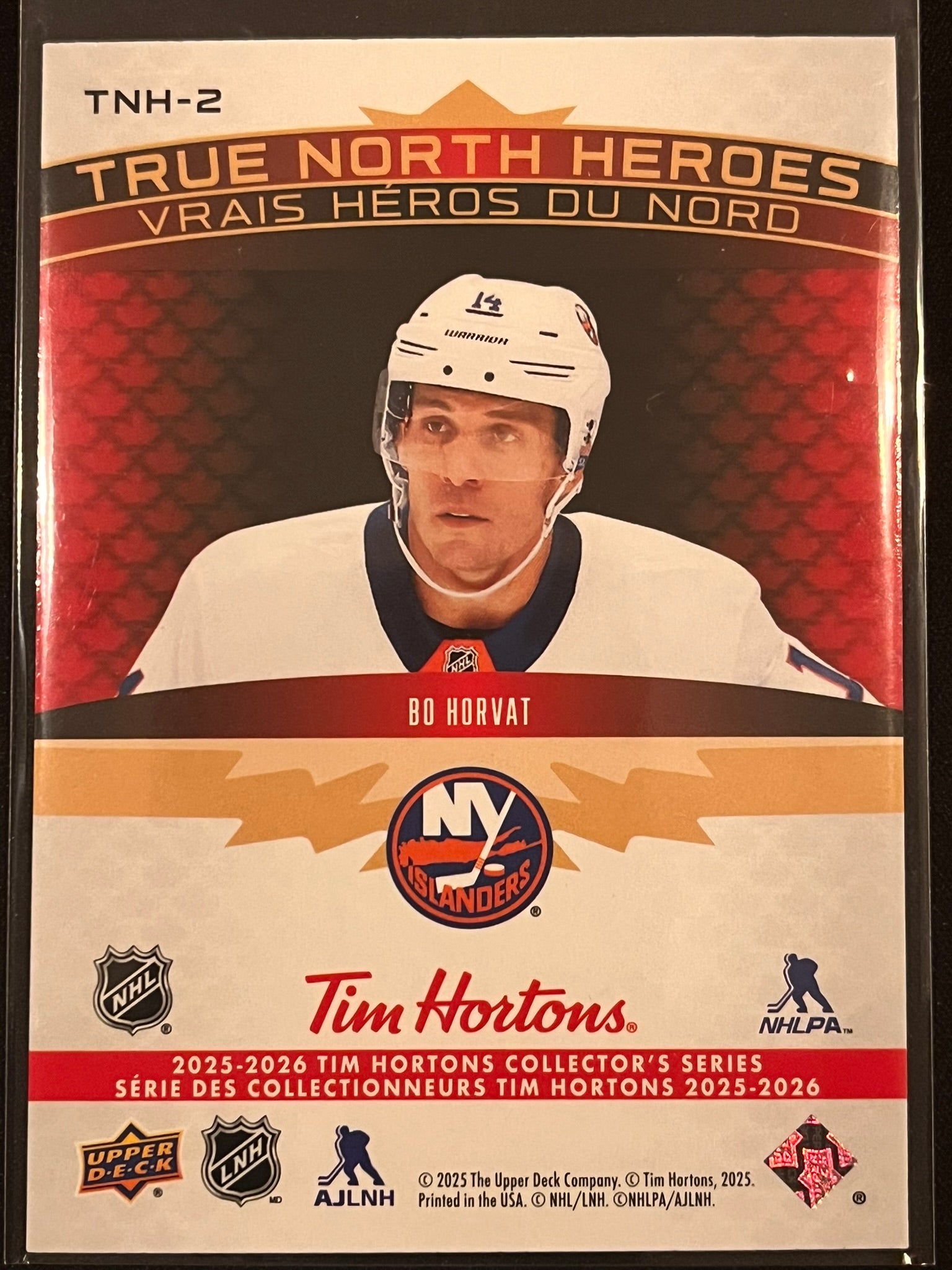 2025 - 2026 Tim Hortons Collector's Series #TNH-02 - Bo Horvat