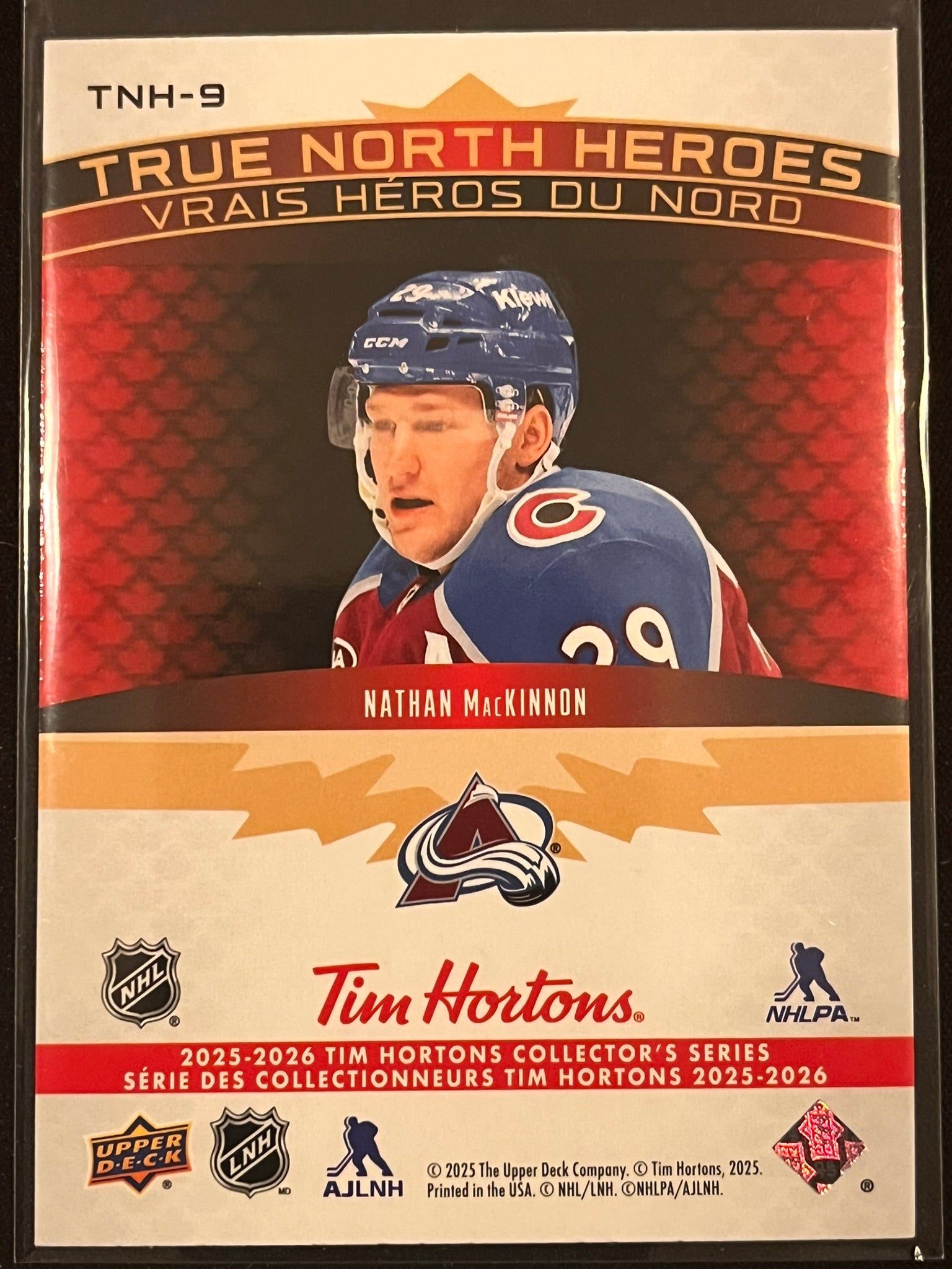 2025 - 2026 Tim Hortons Collector's Series #TNH-09 - Nathan MacKinnon