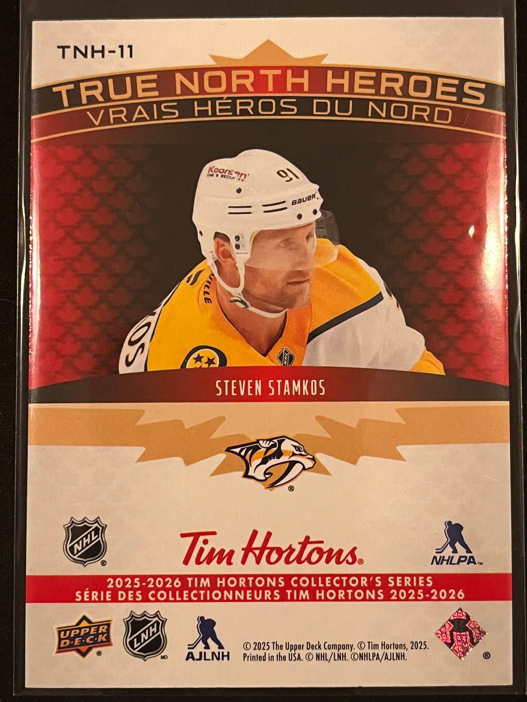2025 - 2026 Tim Hortons Collector's Series #TNH-11 - Steven Stamkos