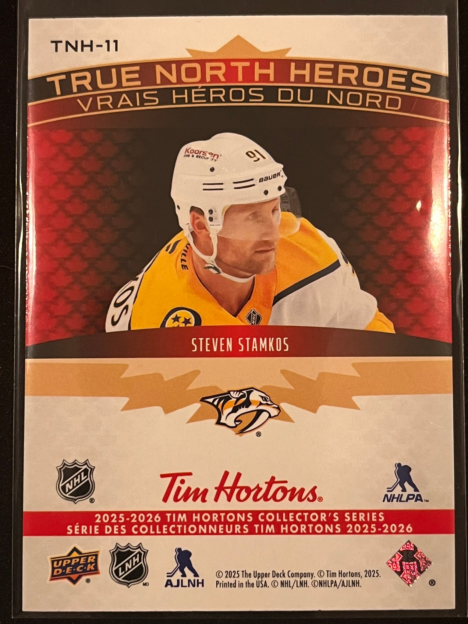2025 - 2026 Tim Hortons Collector's Series #TNH-11 - Steven Stamkos