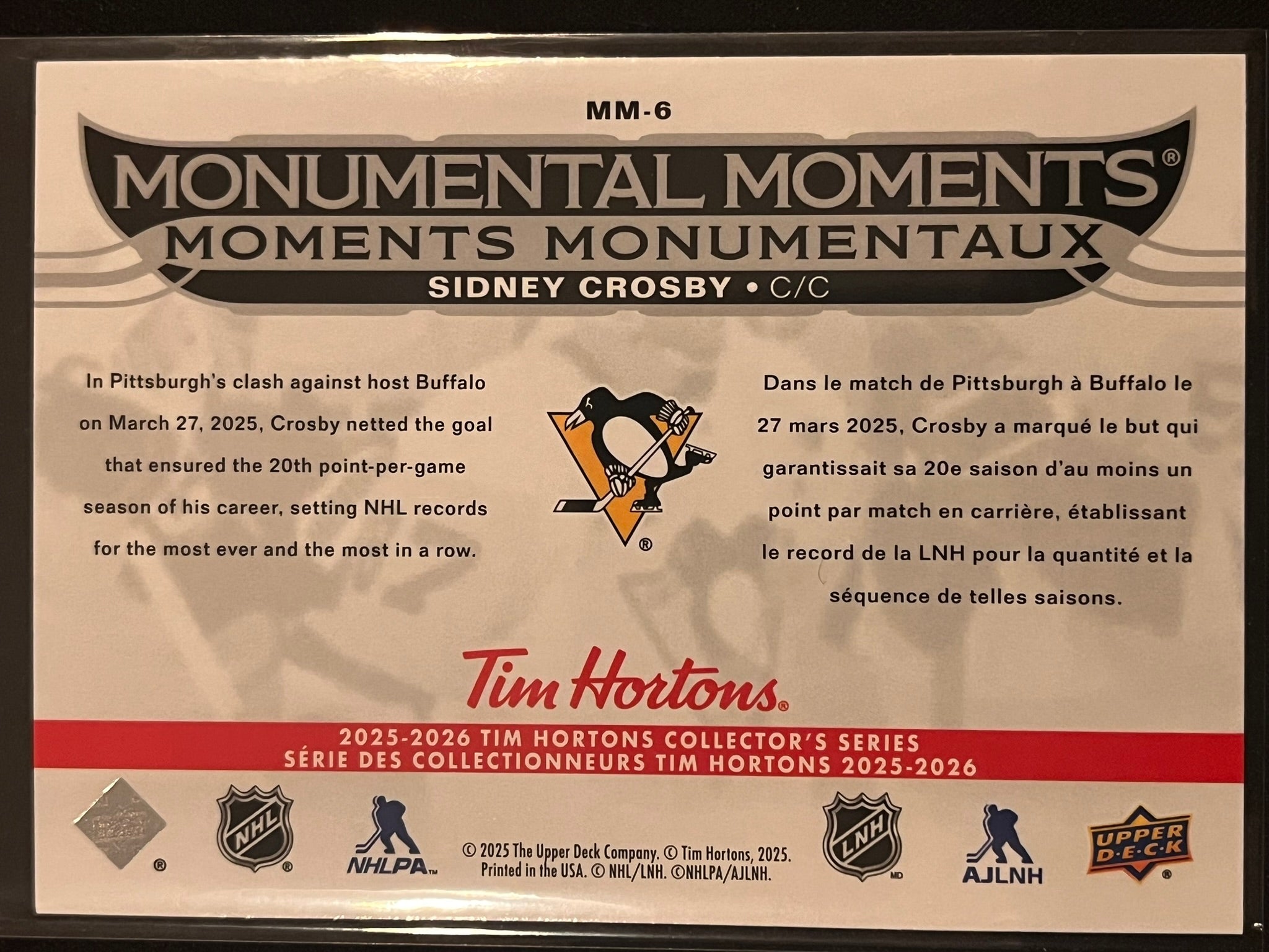 2025 - 2026 Tim Hortons Collector's Series #MM-06