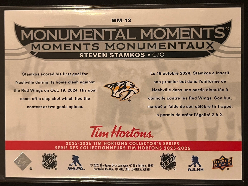 2025 - 2026 Tim Hortons Collector's Series #MM-12 - Steven Stamkos